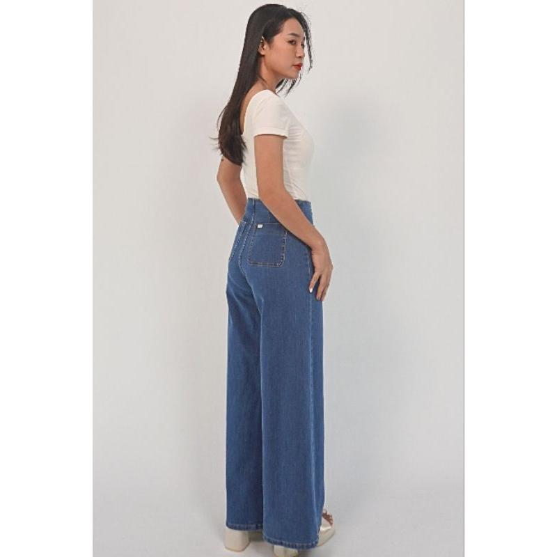 Quần Jean cạp cao ống suông SJP02, chất vải cotton đẹp, phong cách lịch sự - trẻ trung_ thương hiệu Samma Jeans.