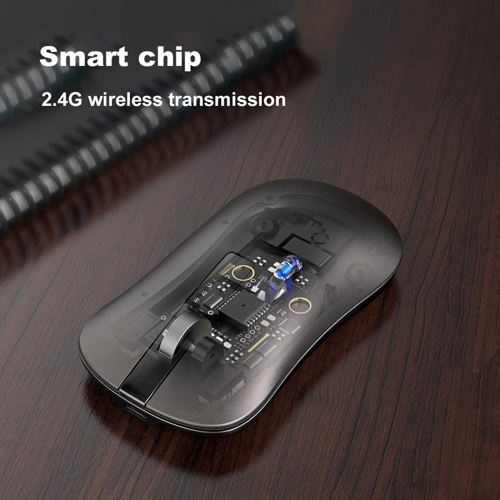 Chuột Chơi Game Không Dây Bluetooth Hợp Kim Nhôm Xm10 Có Thể Sạc Lại Cho Laptop