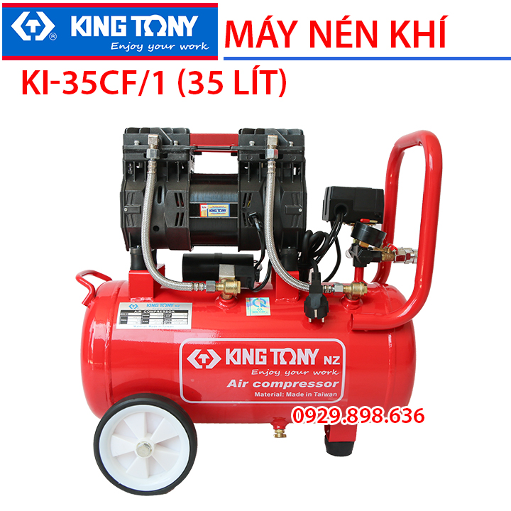 Máy nén khí không dầu tốc nhanh KI-35C - Lên hơi siêu khỏe- 100% Dây đồng