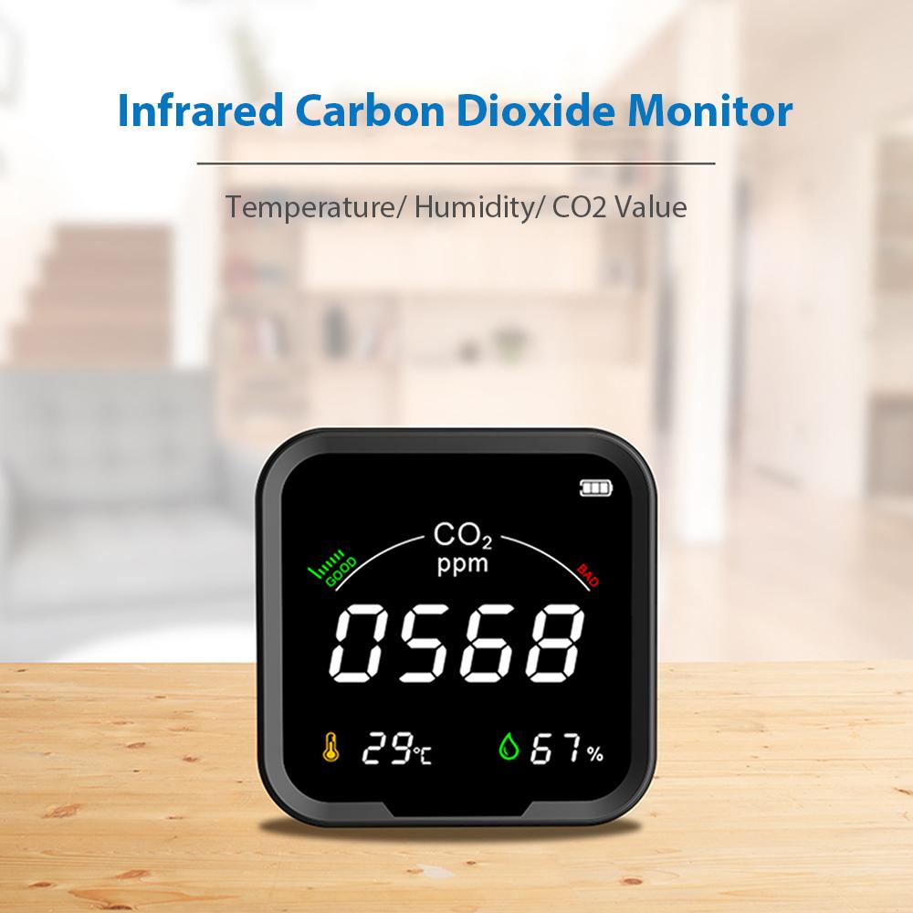 Máy Đo Carbon Dioxide Đo Độ Ẩm Nhiệt Độ Hồng Ngoại Pth-9C 400-5000Ppm