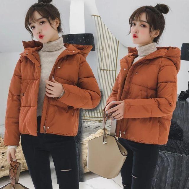 Áo phao mũ túi chéo phong cách ulzzang