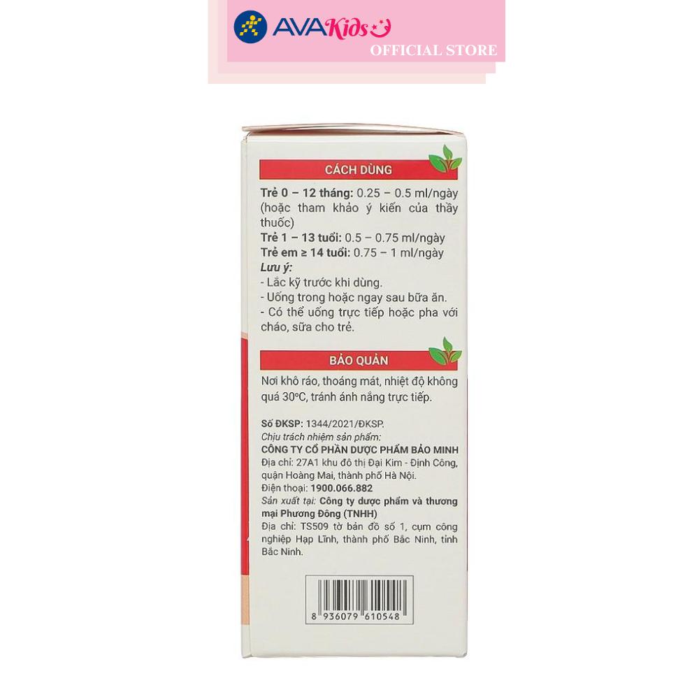 Siro Avisure Safoli bổ sung sắt, hỗ trợ tạo máu 20 ml (từ 0 tháng)