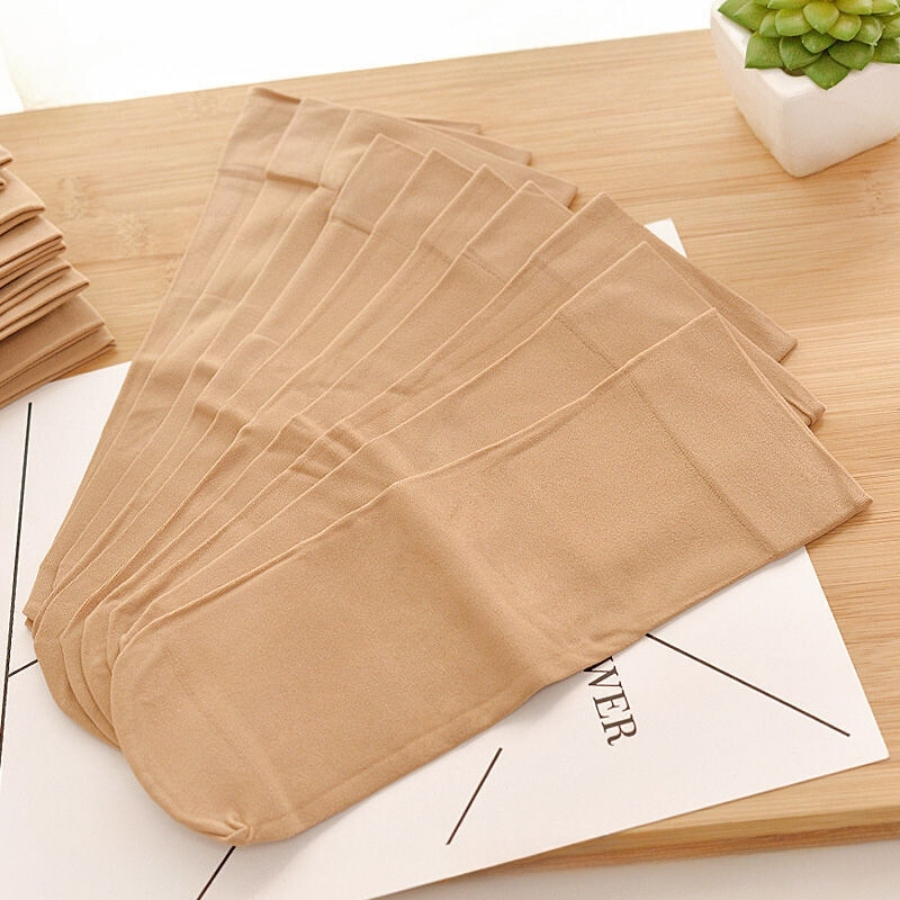 Vớ Nữ 2 Đôi Vớ Nữ Cổ Cao, Tất Nữ Chống Nắng Màu Da Thời Trang VN01 Vớ Da Vải Cotton Dày Dặn Mềm Mịn Cực Êm Chân Set Tất Cổ Cao Da Chân
