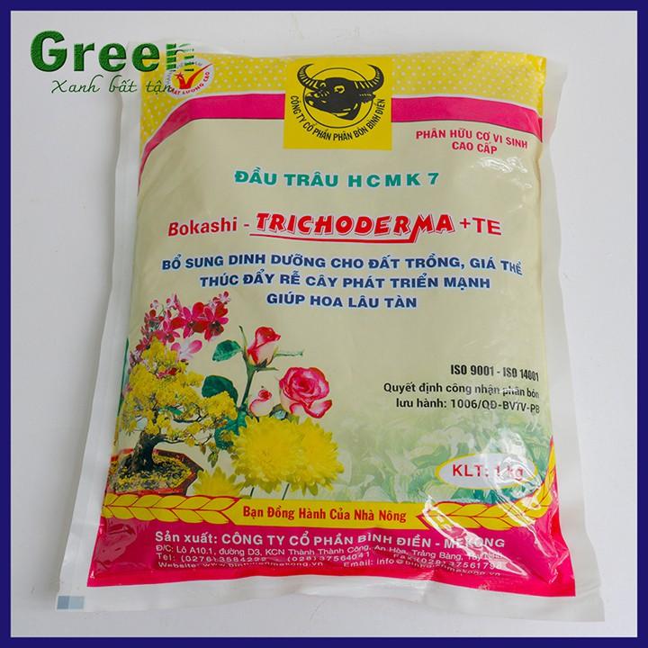 Phân bón Đầu trâu HCMK7 hữu cơ Trichoderma + TE 1kg