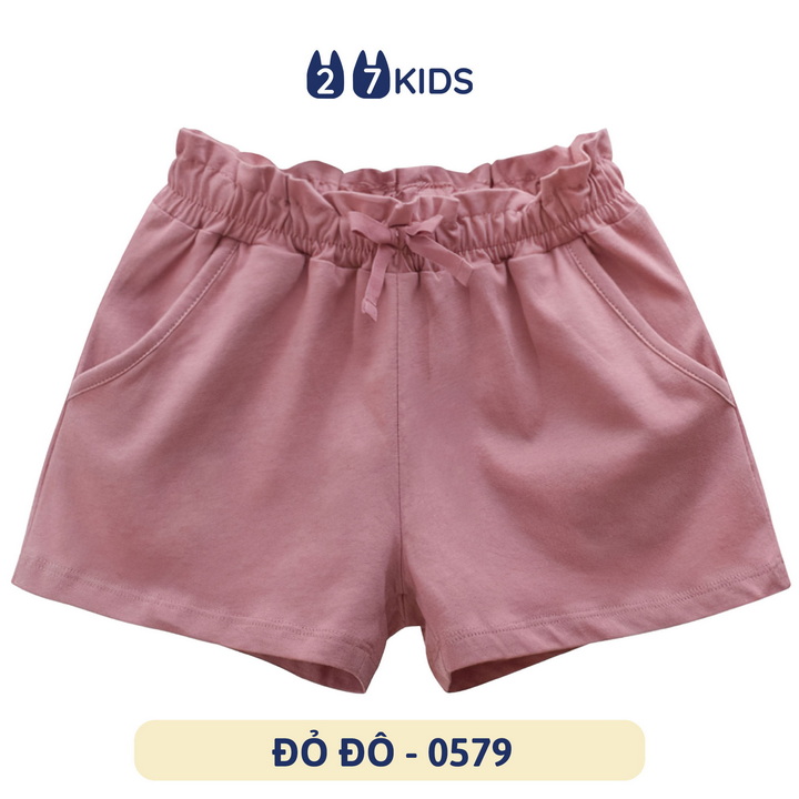 Quần short bé gái 27Kids quần đùi mềm nữ mềm mỏng mát cho trẻ từ 2-10 Tuổi GSPS1