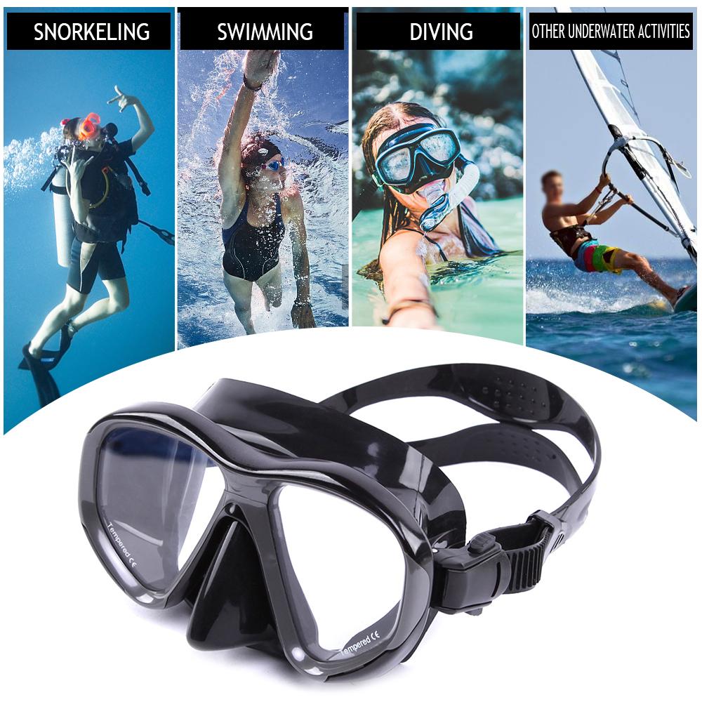 Kính bảo hộ bơi lặn chất lượng cao, Tròng kính cường lực bền đẹp,Mặt nạ PVC mềm có chức năng niêm phong tốt
