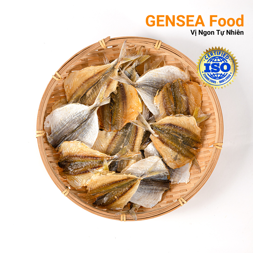Cá Chỉ Vàng Khô Phú Quý Loại 1 Size Đại Cực Ngon GENSEA Food G2414 Chuẩn ATVSTP Quốc Tế ISO 22000:2018