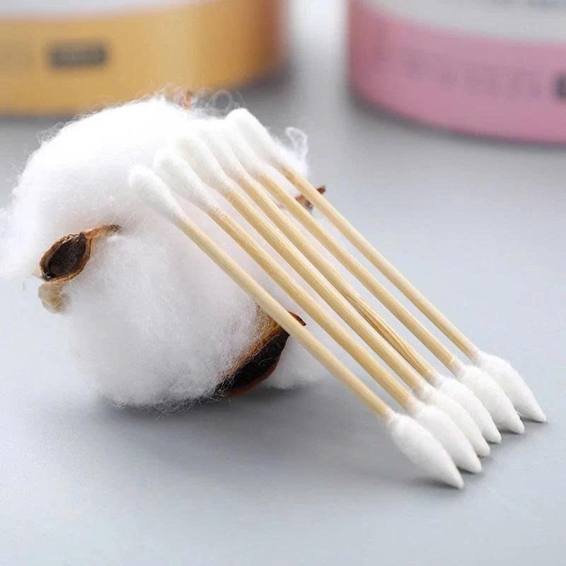 Sản Phẩm Dụng Cụ Trang Điểm Làm Đẹp – Tăm Bông Hai Đầu Tiện Dùng, Hộp 500 Cây Gọn Gàng Tiết Kiệm
