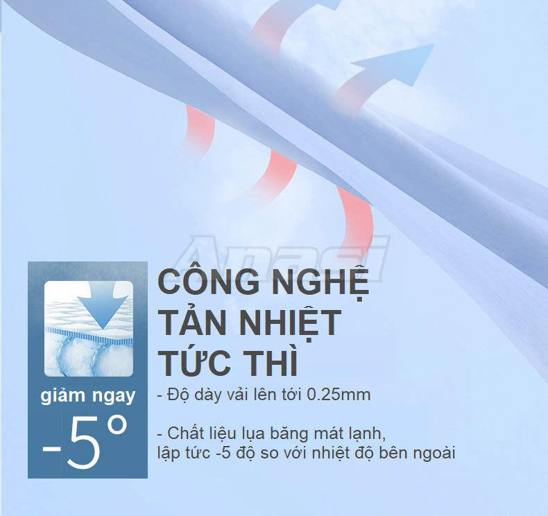 Găng tay chống nắng nữ Anasi AU113 - Lụa băng - Lật mở ngón tay dùng cảm ứng - Chống trượt