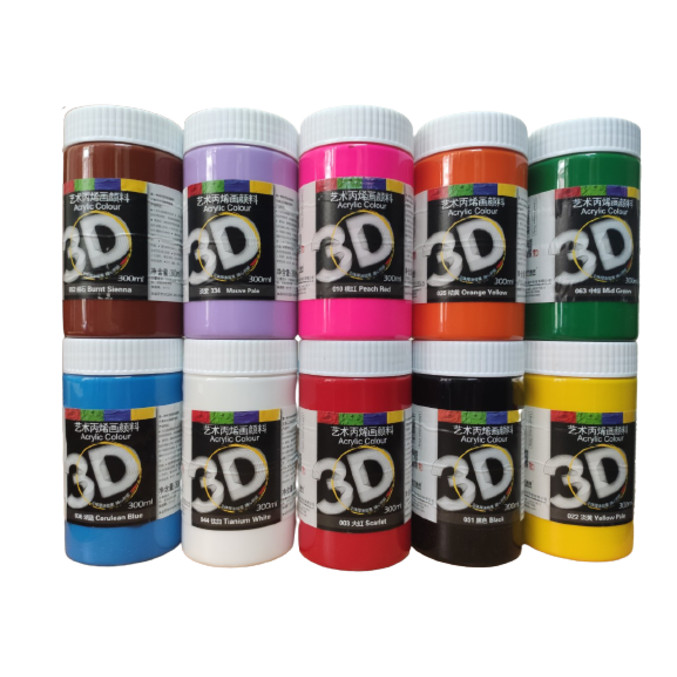 Combo 10 Màu vẽ Acrylic 3D 300ml