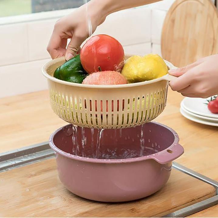 Rổ Nhựa Kèm Chậu Rửa Nhà Bếp