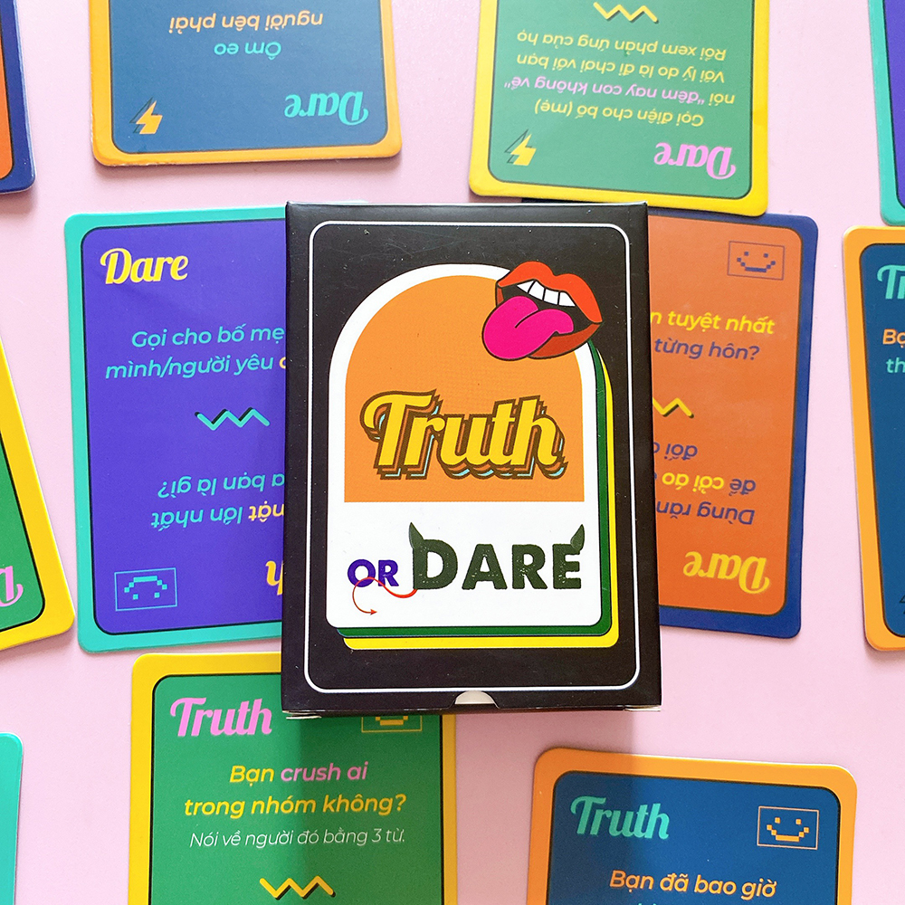 Bộ Bài Drinking Game Truth Or Dare 52 Lá Thách Hay Thật Lói Hay Lèm Cho Nhóm Bạn Uống Bia Vui Nhộn