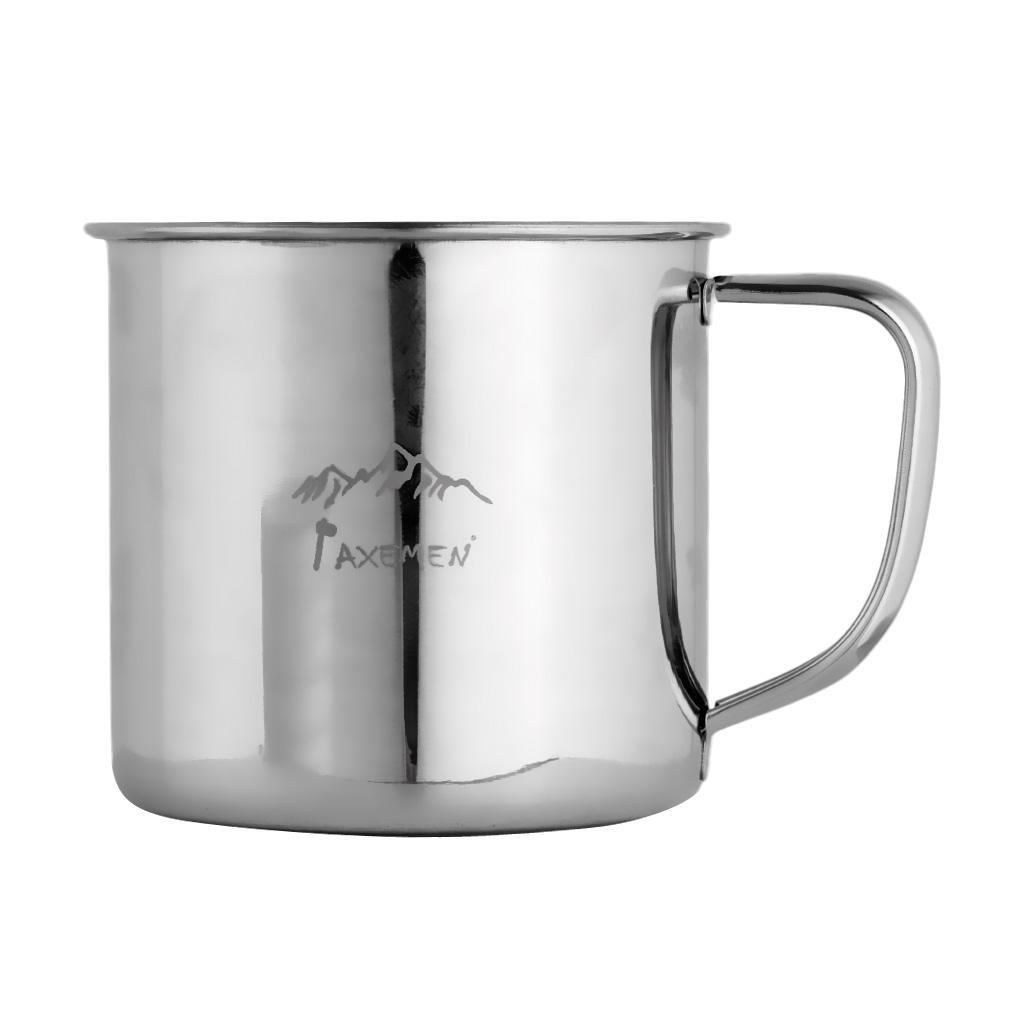 2xStainless Steel Outdoor Camping Water Coffee Tea Cup Travel Mug with Handle