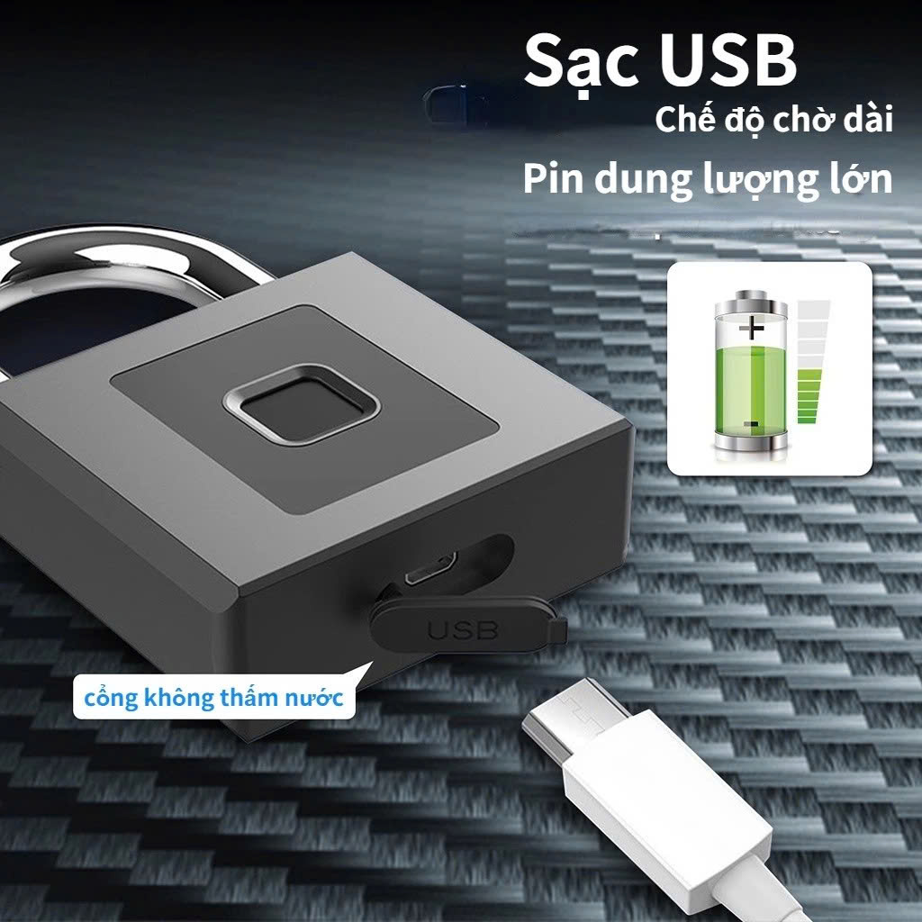 Ổ KhóJa Vân Tay Sai Đại Chống Trộm – Dùng Cho Cổng Cửa Nhà, Bền Bỉ Ngoài Trời, ĐÈN TRANG TRÍ