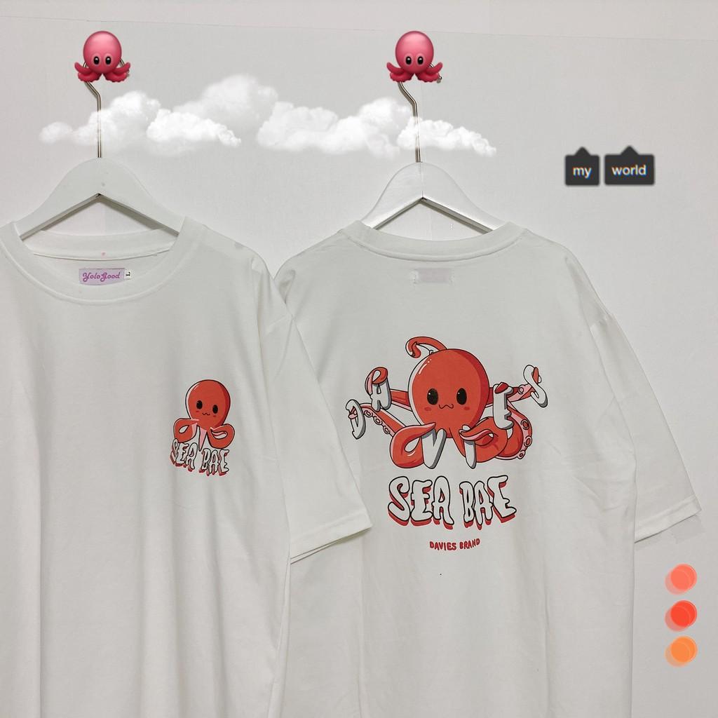 SEA BAE bạch tuộc form rộng ulzzang couple nam nữ UNISEX