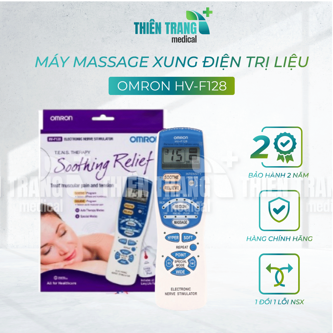 Máy Massage Xung Điện Trị Liệu OMRON HV-F128 Thiên Trang Medical
