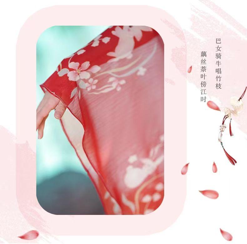 SHUANGYAN Cô gái Hán phục mùa xuân mùa hè Trung Quốc váy ngắn trẻ em Đường trang cô gái siêu tiên cổ trang phục mùa thu