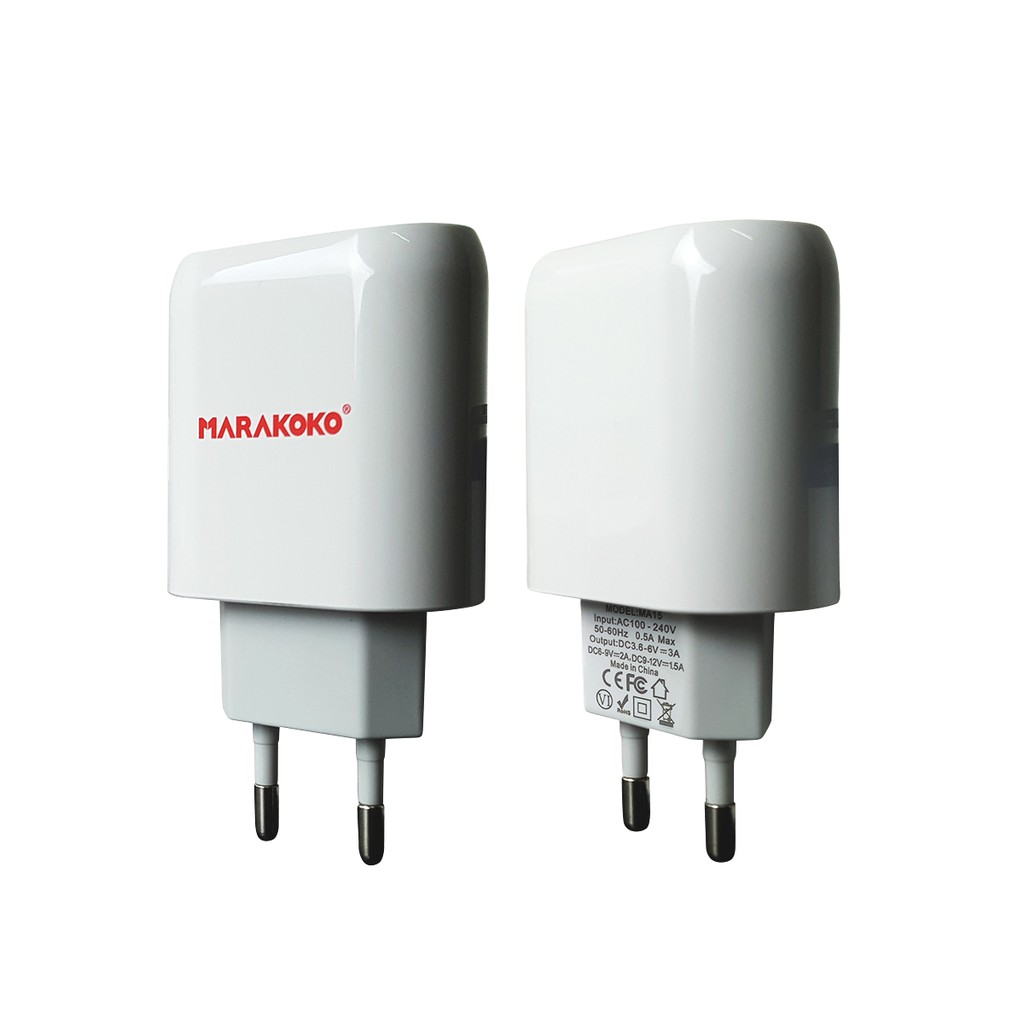 Sạc nhanh Marakoko 5V/2.4A MA15 (Quick Charge 3.0) -Hàng Chính Hãng