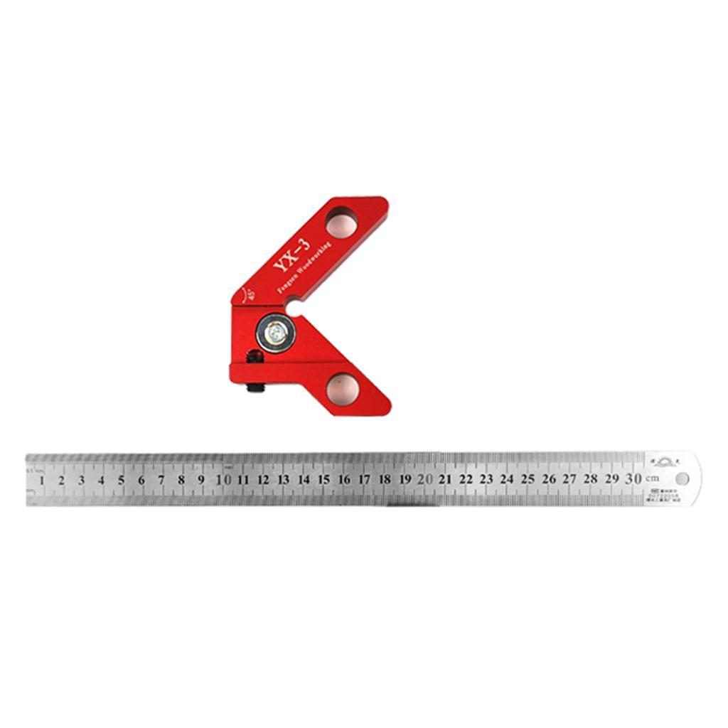2 Packs Center Scriber 45 and 90 Degree Line Wood Carpenter Ruler Gauge