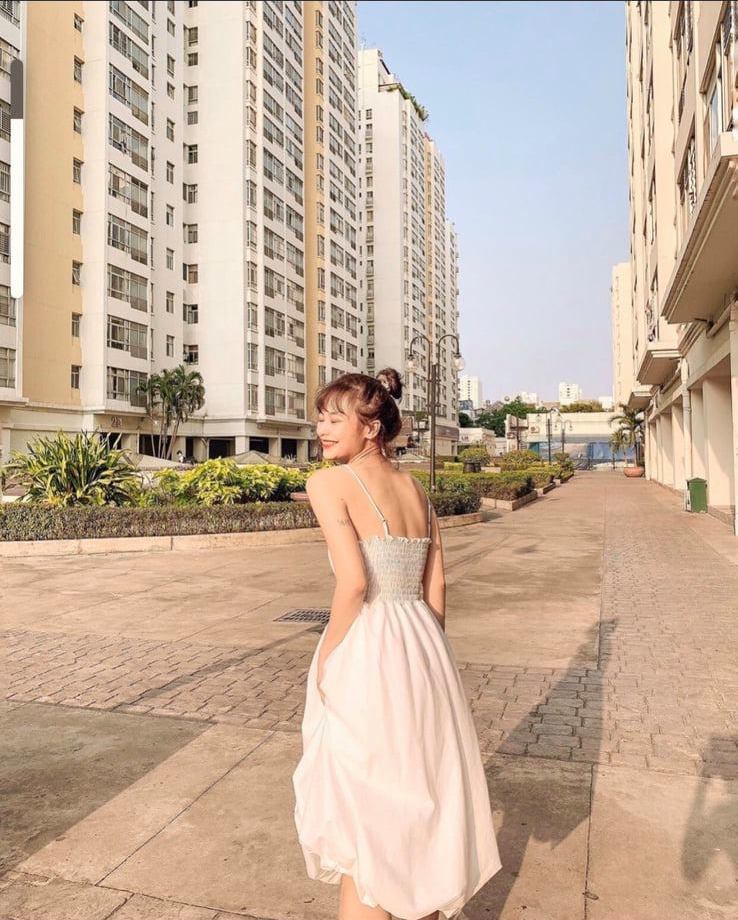 Đầm Babydoll Đuôi Váy Phồng Bí
