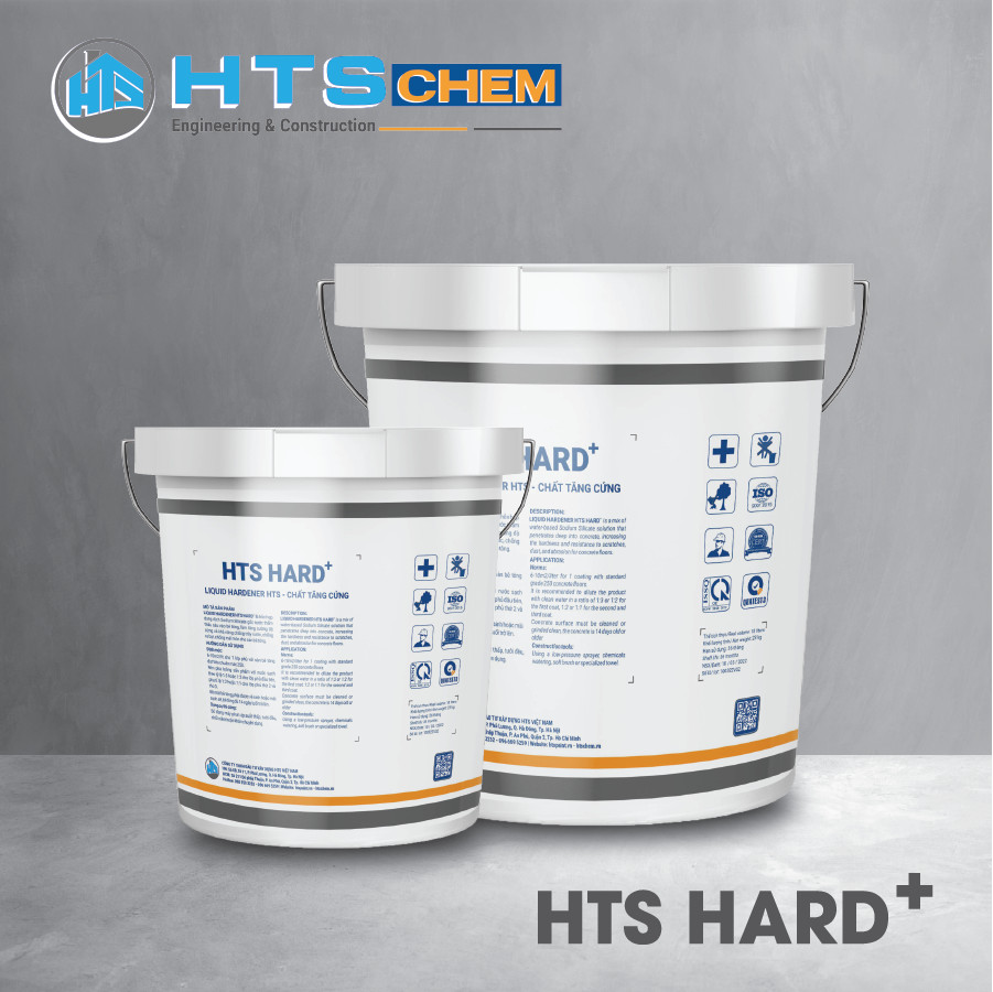 Hoá Chất Tăng Cứng Sàn Liquid Hardener HTS HARD+ thùng nhỏ 6Kg - Thi công 40m2 sàn