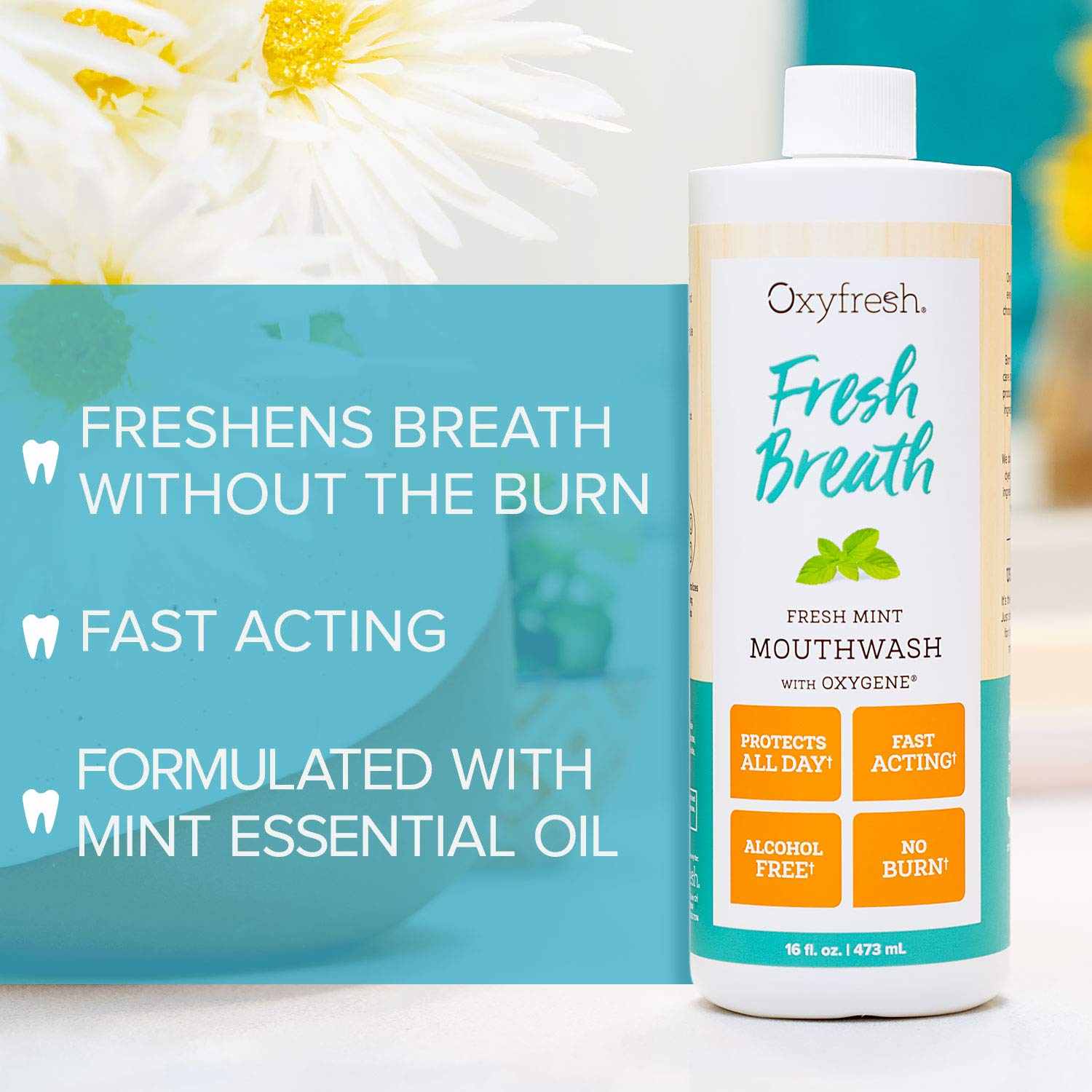 Nước súc miệng hương chanh dành cho người hơi thở có mùi - Oxyfresh