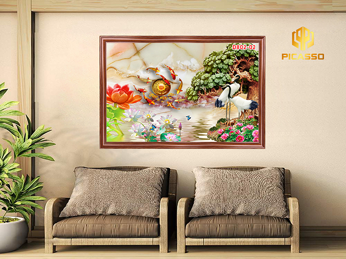 Tranh kính cường lực Hoa ngọc D802 01