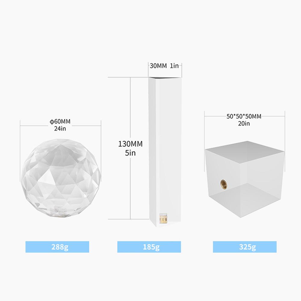Quả bóng ảnh Pha lê thủy tinh quang học có trục vít 1/4 '' Hiệu ứng phát sáng Phụ kiện chụp ảnh trang trí