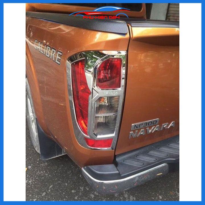 Ốp viền đèn pha hậu ô tô Navara 2016-2021 mạ crom, ốp đèn lắp trước sau trang trí bảo vệ xe hơi