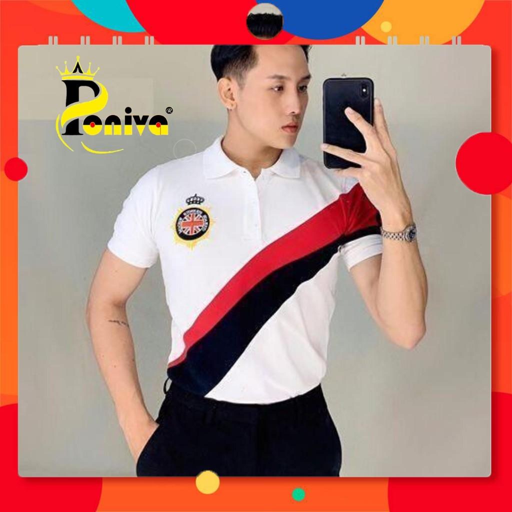 Áo Thun Nam Cổ Bẻ Phối Logo QK4454 PONIVA