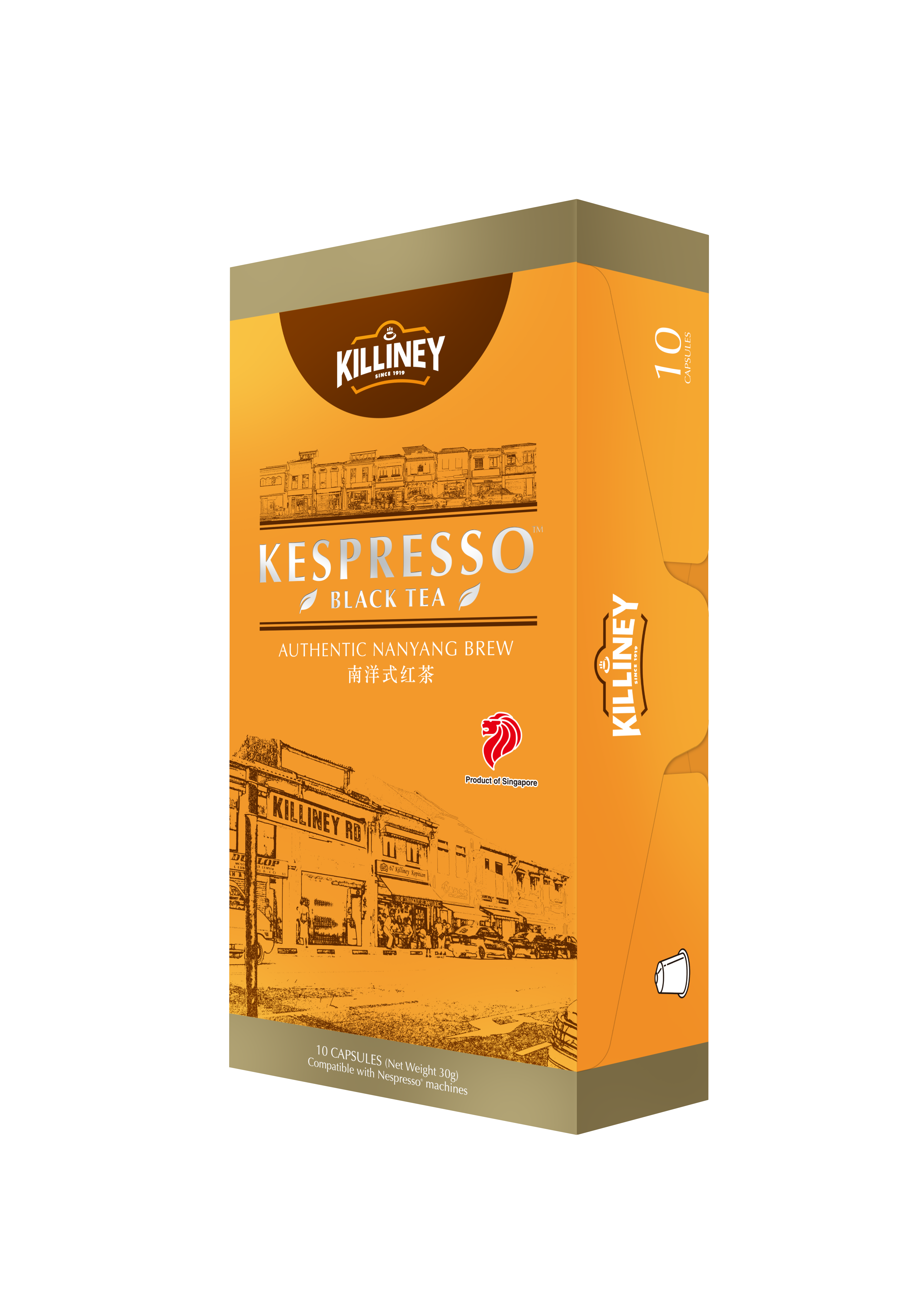 Hộp 10 Viên Nén Trà Đen Cao Cấp Killiney Kespresso Black Tea - Tương Thích Máy Pha Cà Phê Nespresso (10 viên x 3g)