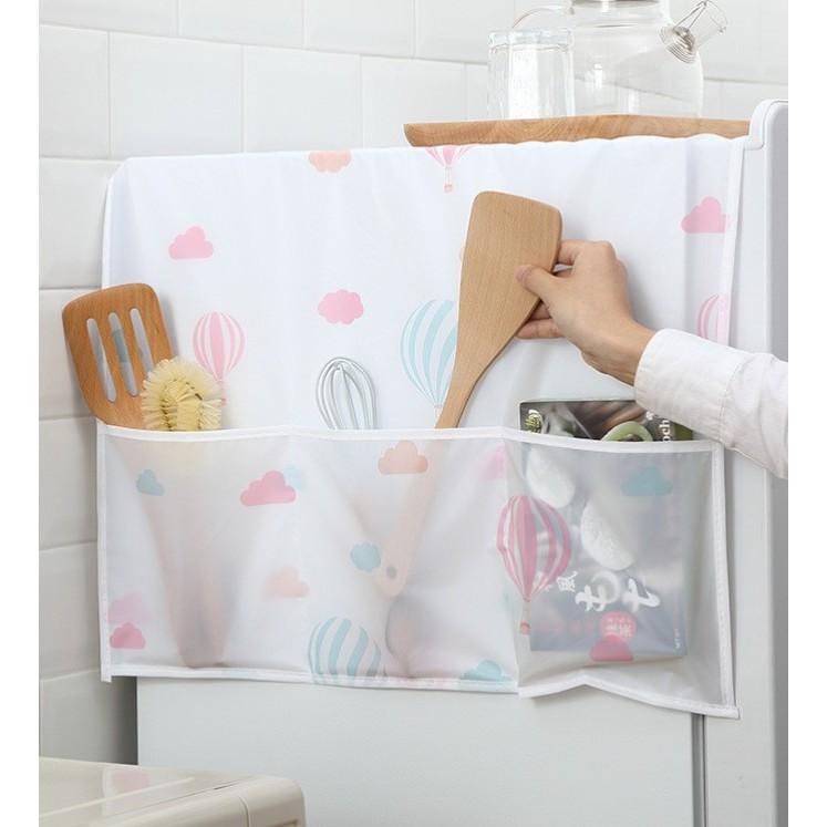 Tấm Phủ Tủ Lạnh/ Che Tủ Lạnh Chống Thấm Nước, Đựng Đồ Tiện Dụng