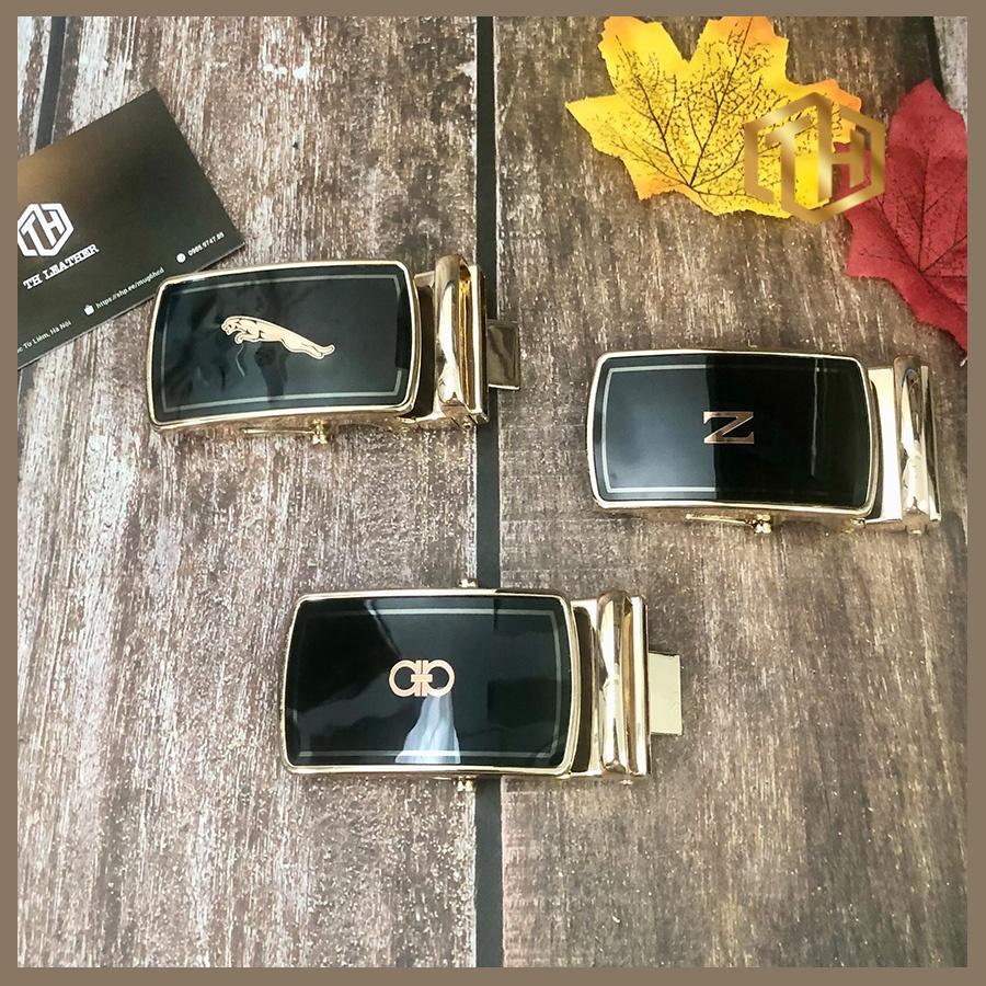 Mặt Thắt Lưng Nam Khóa Lăn, Đầu Khóa Thắt Lưng Kim Loại Vàng Bản 3.5 cm