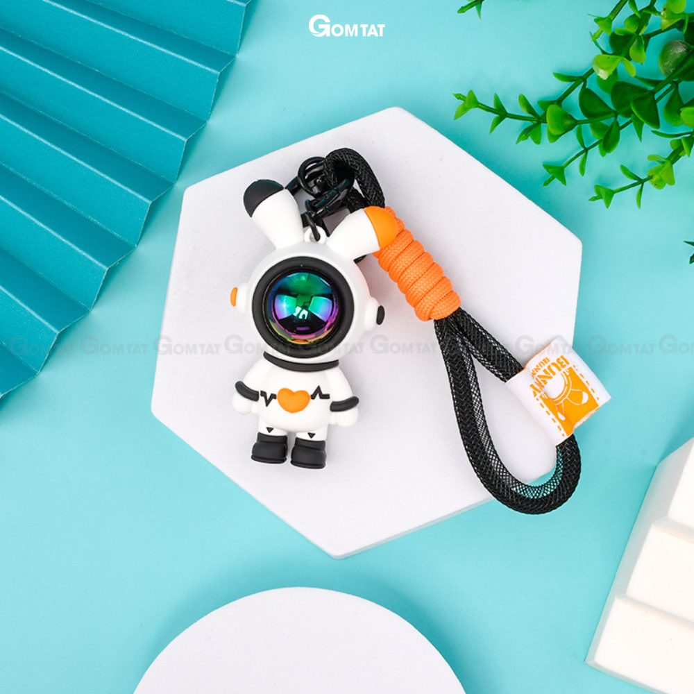 Móc khóa gấu trái tim cute, móc treo trên balo, túi xách siêu dễ thương - GAUTIM-KEY-005