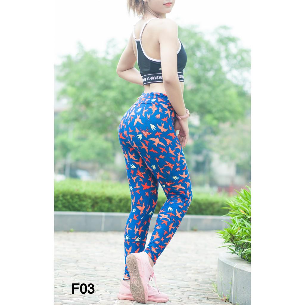 Quần Legging nữ họa tiết, co giãn 4 chiều tập gym/yoga thoải mái, không bai xù, tôn dáng chuẩn đẹp