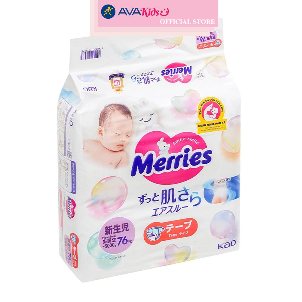 Tã dán Merries size NB 76 miếng (Dưới 5 kg)