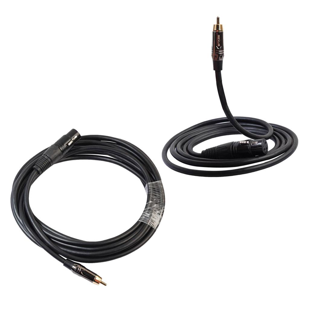 RCA to XLR Jack Audio Cable Gold-plated Plug Microphone Audio Connector Line