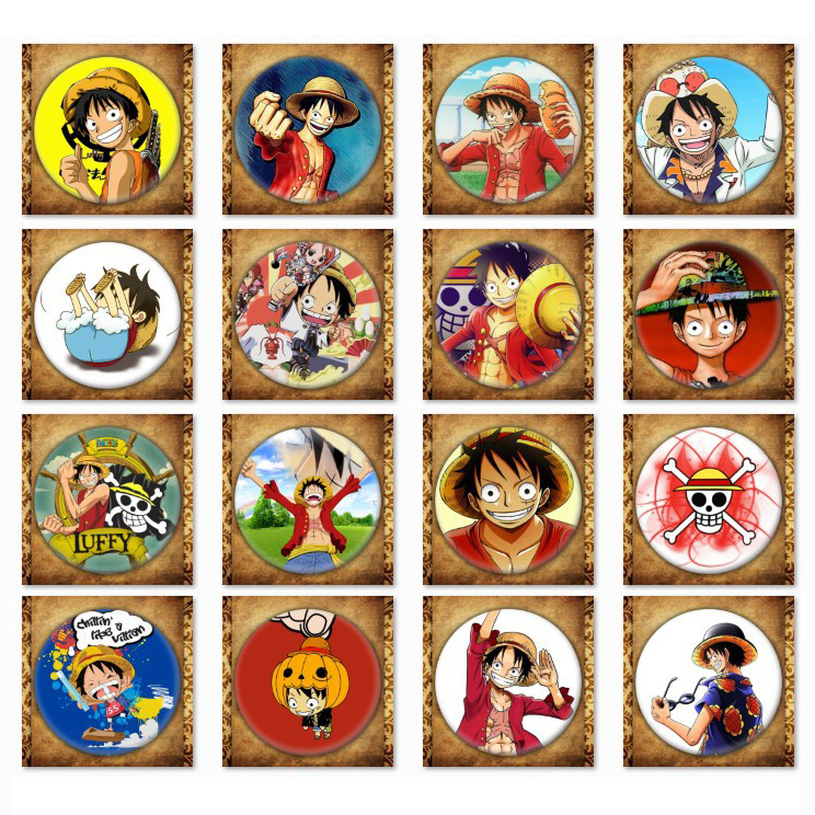 Huy hiệu Anime One Piece trang trí quần áo mũ balo