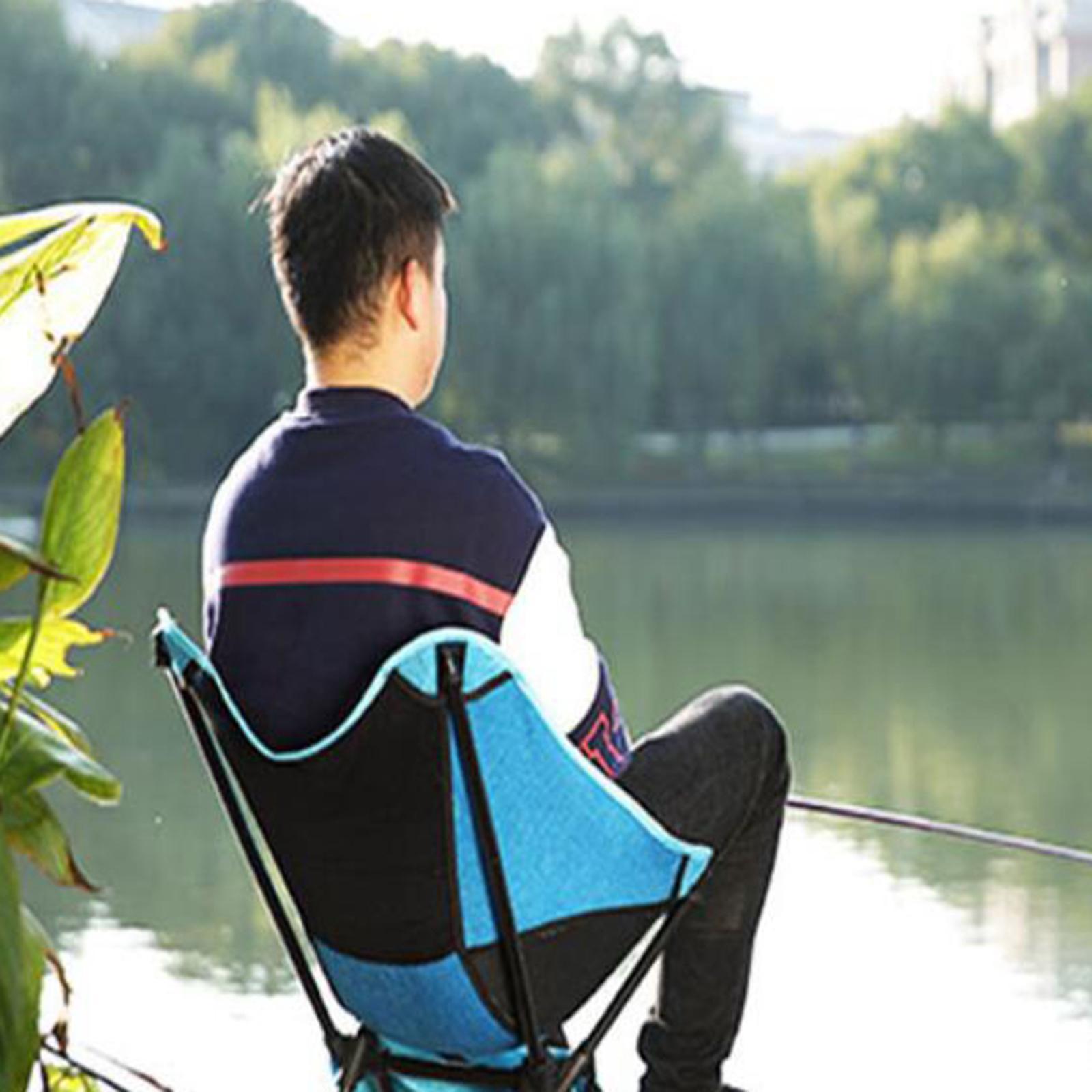 Oxford Cloth Folding Chair Heavy Duty Backrest Seat for Camping Fishing BBQ Backpacking Beach Painting