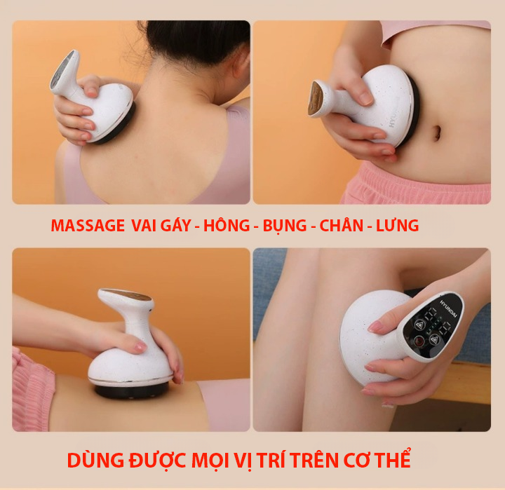 Máy giác hơi cạo gió Massage điện tử huyndai, giúp giảm đau, mệt mỏi, lưu thông khí huyết