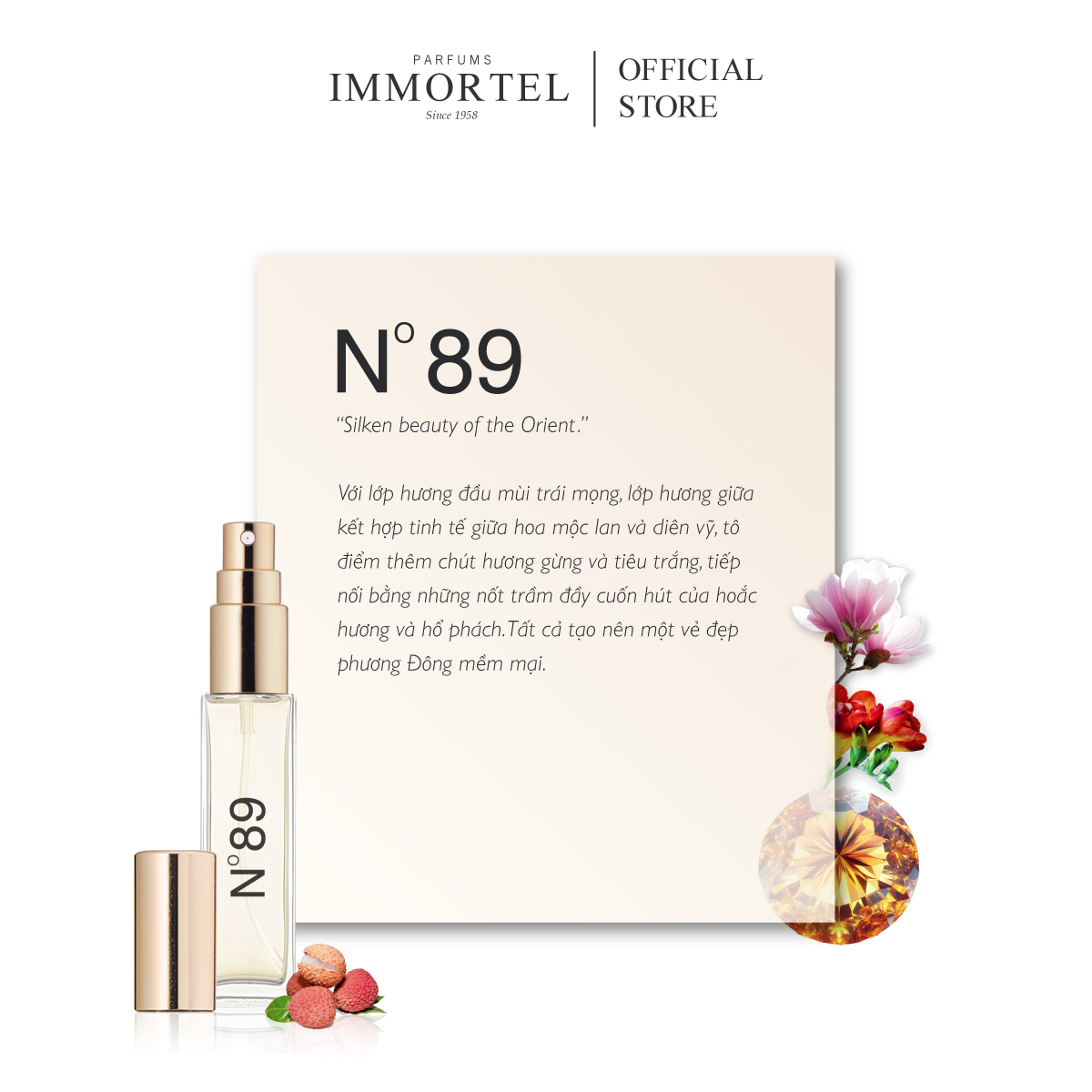 Nước hoa unisex IMMORTEL N°89 - 8mL EDP Chính hãng Pháp