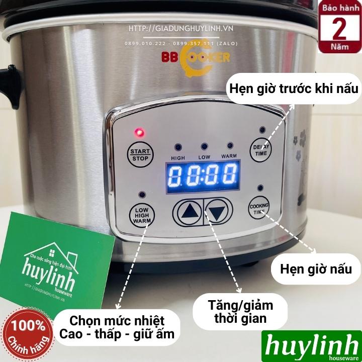 Nồi nấu cháo chậm tự động điện tử BBcooker DS15 - 1.5 lít - Hàng chính hãng - Nồi nấu cháo cho bé, nồi hầm, chưng yến