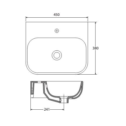 Chậu lavabo treo tường vuông viglaceza cao cấp