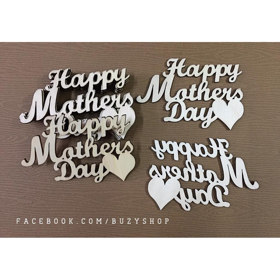 chữ HAPPYMOTHERDAY bằng gỗ 