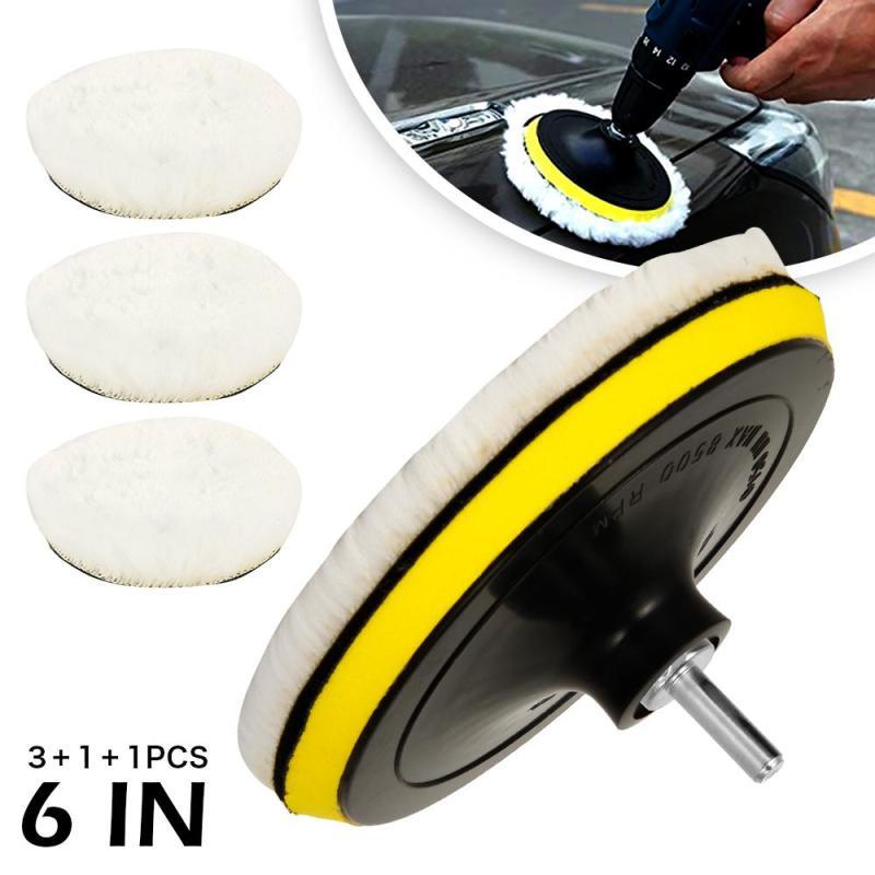 Bộ 5 Đĩa Len Đánh Bóng Xe Hơi 6 Món Tiện Dụng