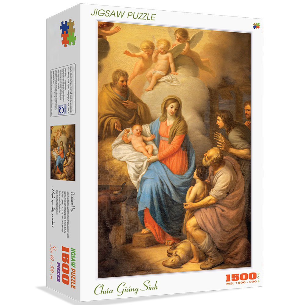 Bộ tranh xếp hình cao cấp 1500 mảnh ghép (60x100cm) – Chúa Giáng Sinh