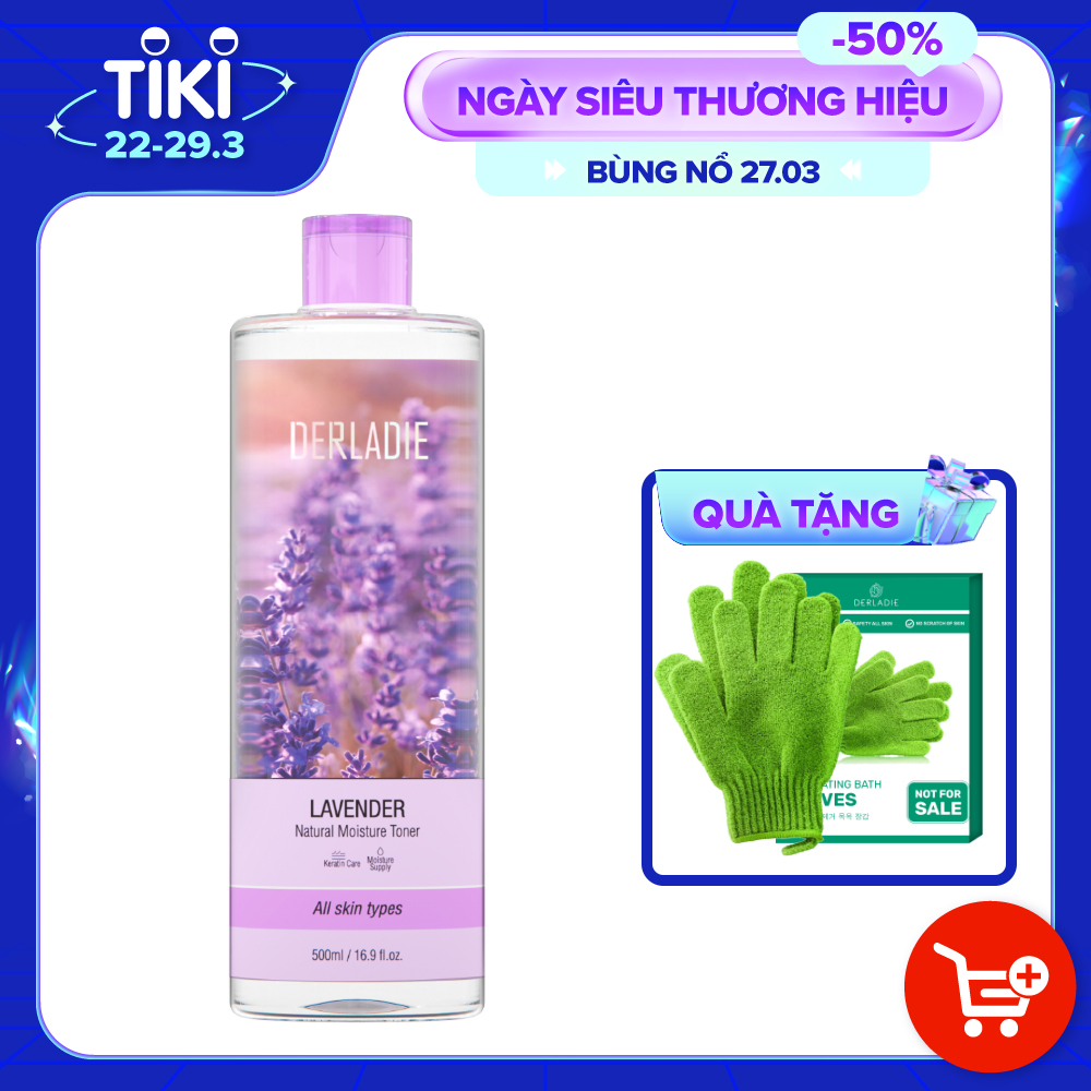 Nước Cân Bằng Da, Kiềm Dầu Derladie Lavender Natural Moisture Toner 500ml