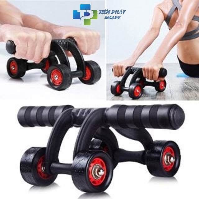 Con Lăn Tập Cơ Bụng 4 Bánh Chính Hãng