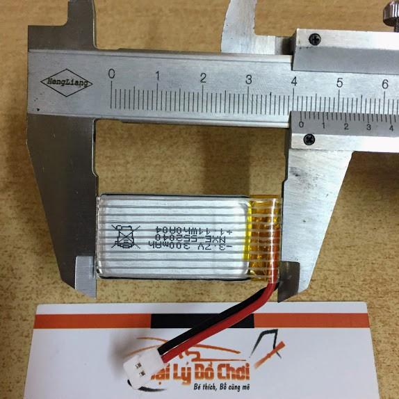 Pin sạc 3.7V dung lượng 300mAh chân cắm trắng dẹt p2.54 cho V911S