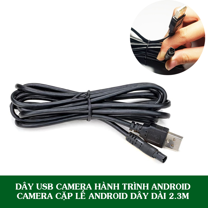 Dây USB Camera Hành Trình Android,Camera Cặp Lề Android Chiều Dài Dây 2.3m